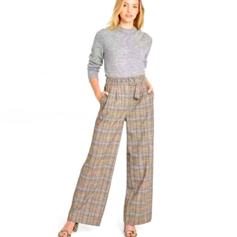A New Day Plaid High Rise Wide Leg Trouser